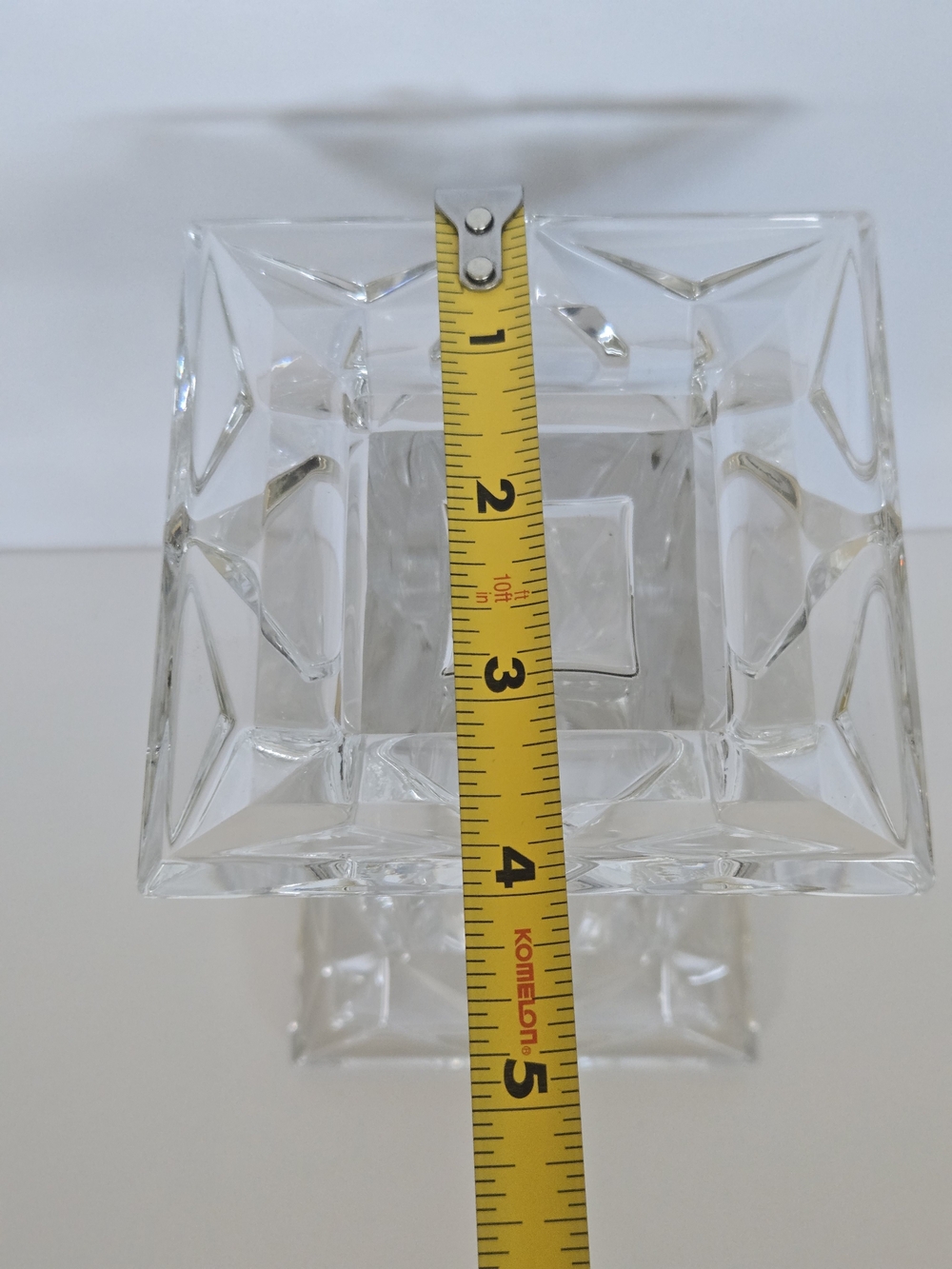 Vtg PartyLite P7374 Quad Prism Pedestal 24% Lead Crystal Pillar Candle Holder - Picture 6 of 12